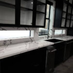 Quartz Countertops with Quartz backsplash - Calacatta Classic